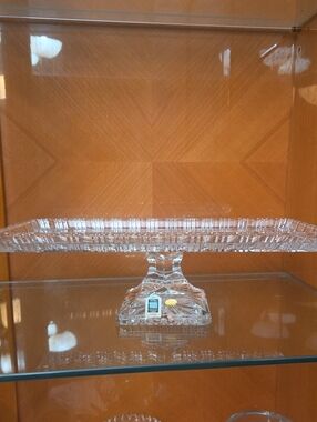Crystal Rectangular Pedestal Cake Stand - Clear